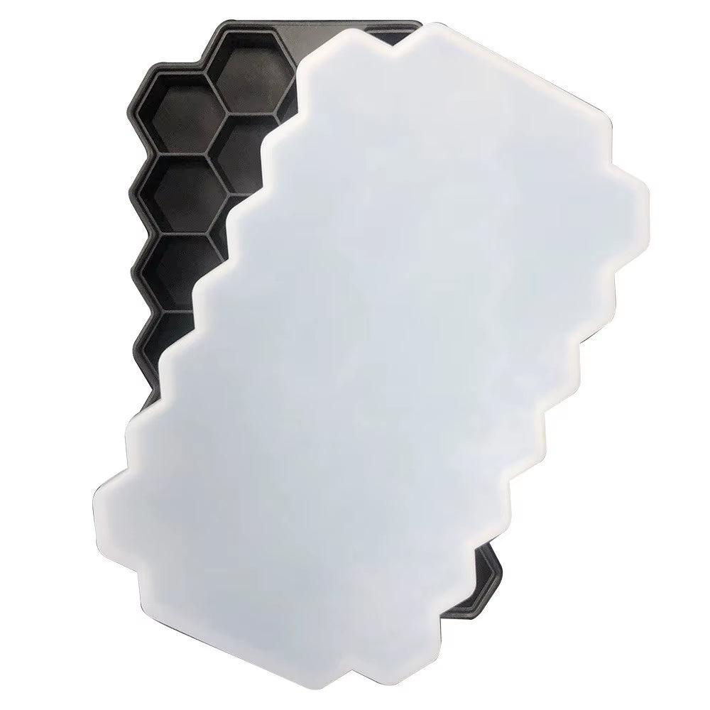 Reusable Silicone Honeycomb Ice Cube Tray with Removable Lid