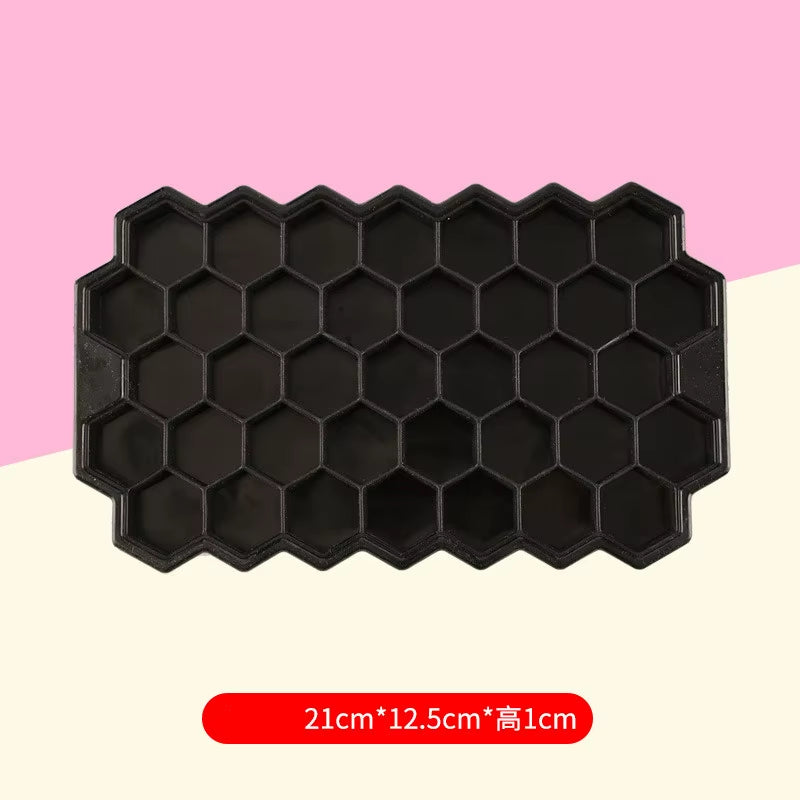 Reusable Silicone Honeycomb Ice Cube Tray with Removable Lid